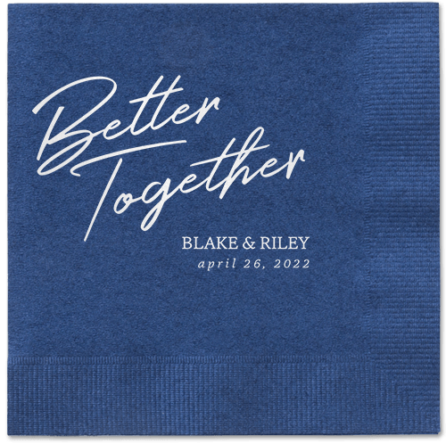 Improved Together Napkin, White, Navy