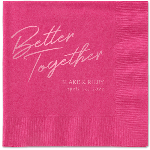 Improved Together Napkin, Pink, Magenta