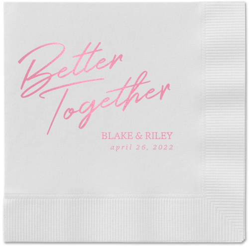 Improved Together Napkin, Pink, White