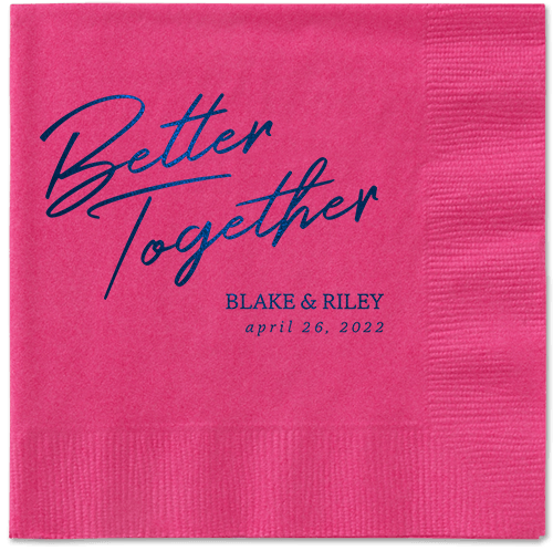 Improved Together Napkin, Blue, Magenta