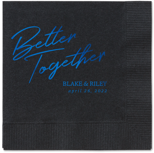 Improved Together Napkin, Blue, Black