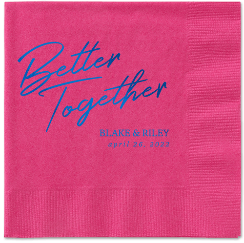 Improved Together Napkin, Blue, Magenta