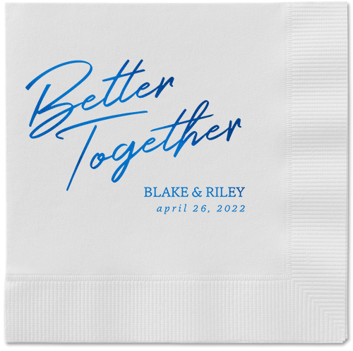 Improved Together Napkin, Blue, White