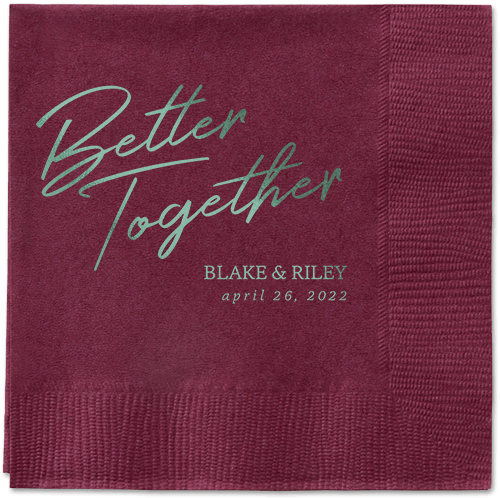 Improved Together Napkin, Green, Berry