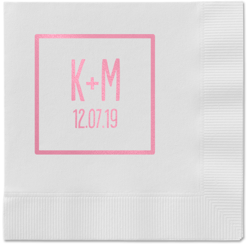 Boxed Bliss Napkins, Pink, White, Blush