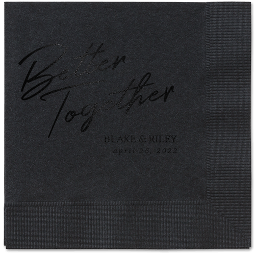 Improved Together Napkin, Black, Black, black