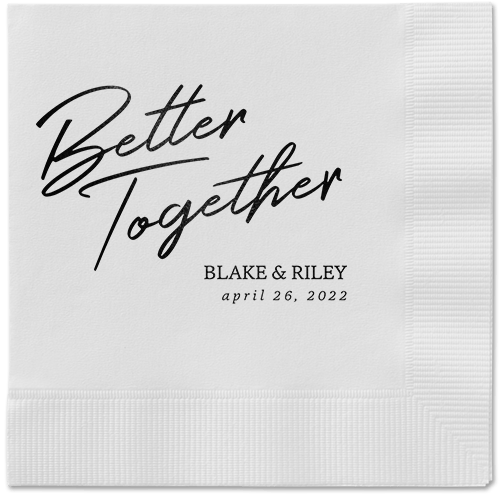 Improved Together Napkin, Black, White