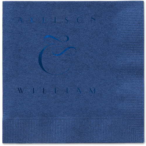 Nouveau Connection Napkin, Blue, Navy, midnight