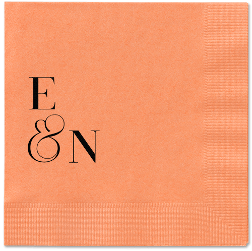 Arched Rehearsal Napkin, Black, Coral, black