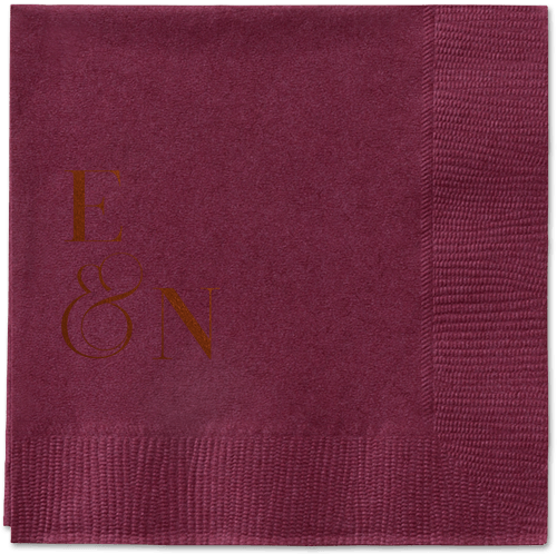 Arched Rehearsal Napkin, Brown, Berry
