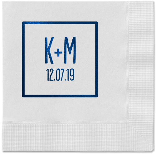 Boxed Bliss Napkins, Blue, White, Midnight