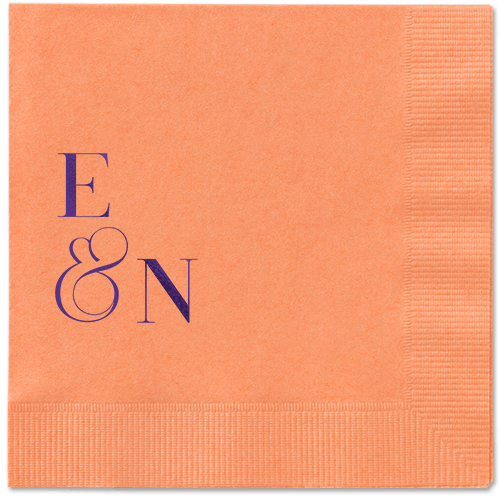 Arched Rehearsal Napkin, Purple, Coral