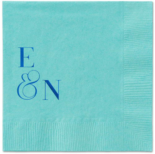 Arched Rehearsal Napkin, Blue, Aqua, royal