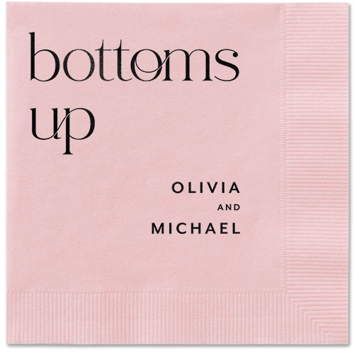 Modern Dining Napkin, Black, Blush, black