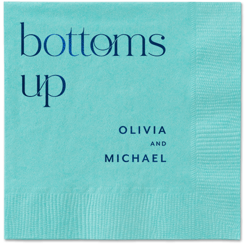 Modern Dining Napkin, Blue, Aqua