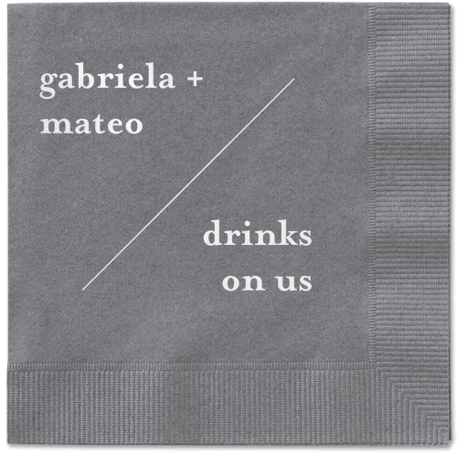 Modern Stylings Napkin, White, Pewter, white