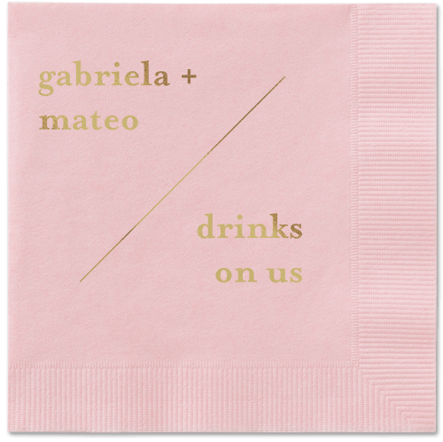 Modern Stylings Napkin, Yellow, Blush, gold
