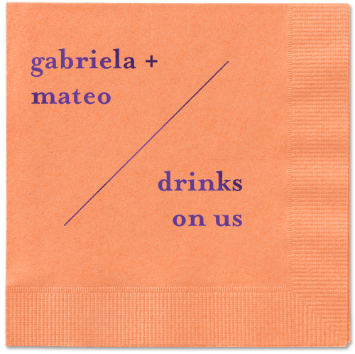 Modern Stylings Napkin, Purple, Coral, purple