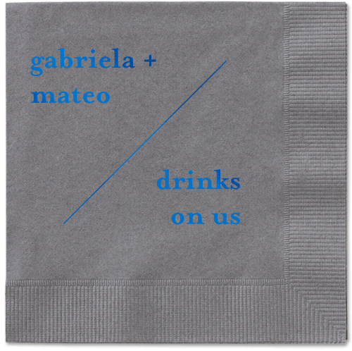 Modern Stylings Napkin, Blue, Pewter