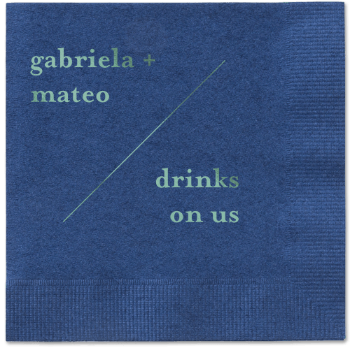 Modern Stylings Napkin, Green, Navy, sage