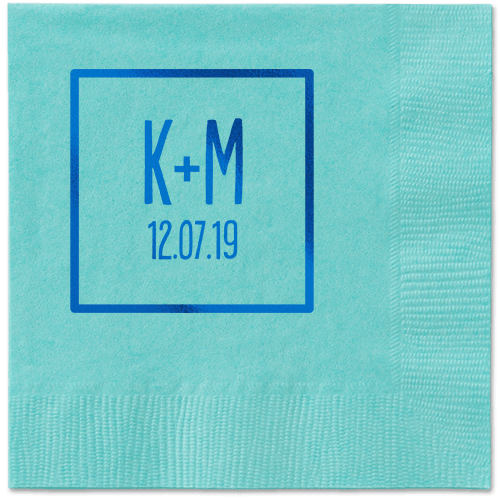 Boxed Bliss Napkins, Blue, Aqua, Royal