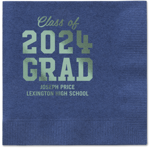 Collegiate Celebration Napkin, Green, Navy