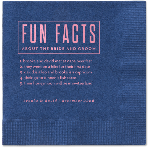 Cherished Chapters Napkins, Pink, Navy, Blush