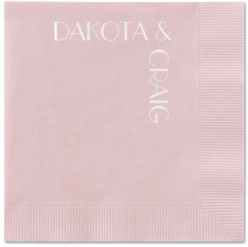 Enchanted Event Napkin, White, Blush