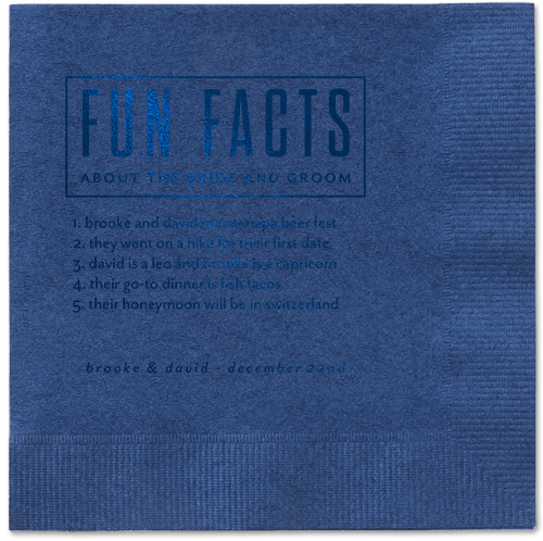 Cherished Chapters Napkins, Blue, Navy, Midnight