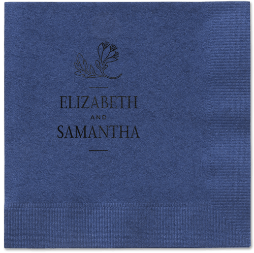 Newlywed Nouveau Napkin, Black, Navy, black