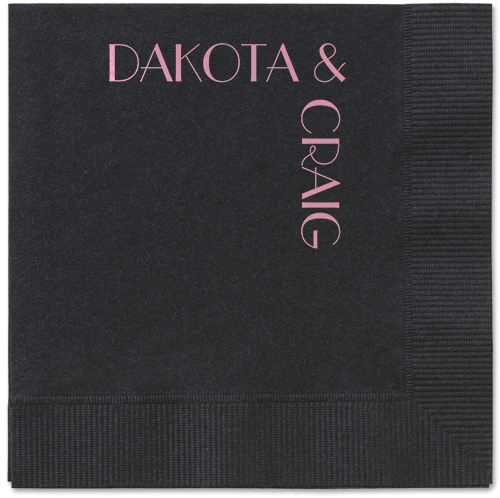 Enchanted Event Napkin, Pink, Black, blush