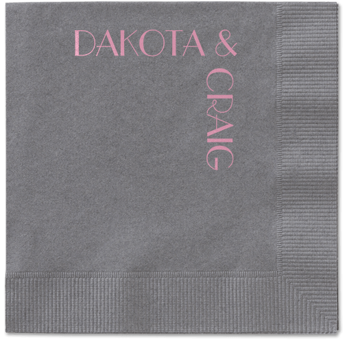 Enchanted Event Napkin, Pink, Pewter