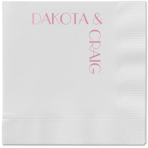 Enchanted Event Napkin, Pink, White, blush