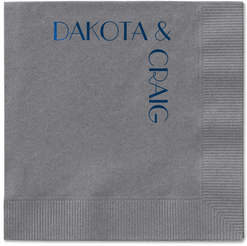 Enchanted Event Napkin, Blue, Pewter, midnight