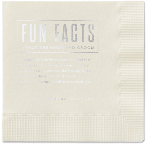 Cherished Chapters Napkins, Grey, Ecru, Silver