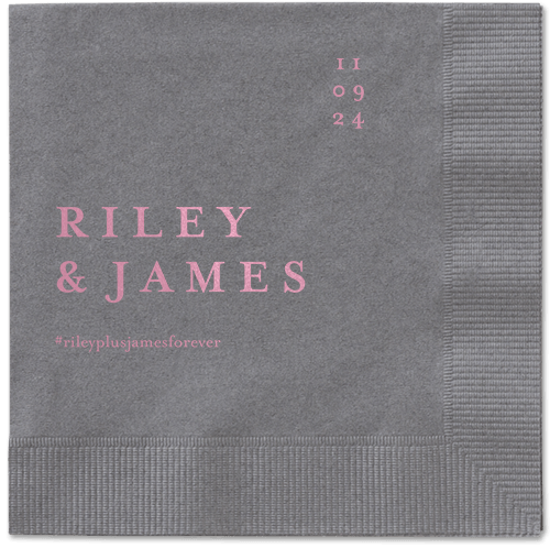 Weathered Wash Napkin, Pink, Pewter