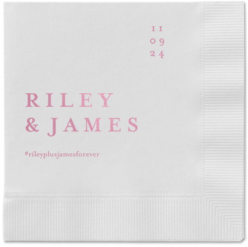 Weathered Wash Napkin, Pink, White