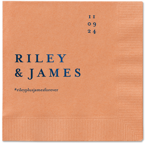 Weathered Wash Napkin, Blue, Coral, midnight