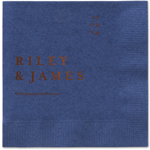 Weathered Wash Napkin, Brown, Navy