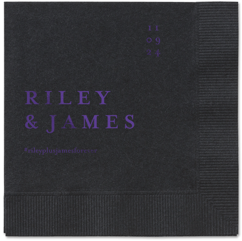 Weathered Wash Napkin, Purple, Black, purple