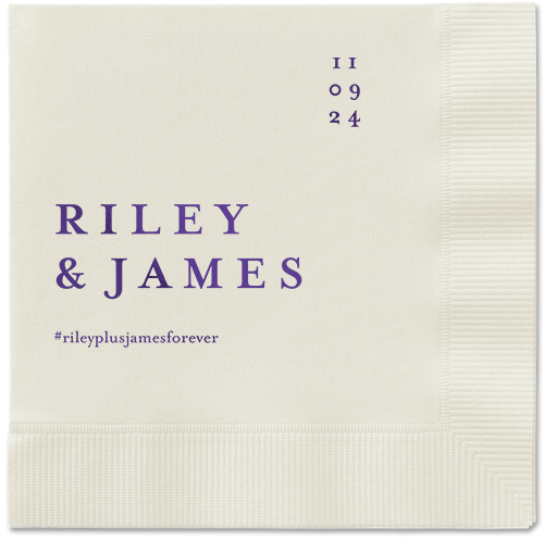 Weathered Wash Napkin, Purple, Ecru, purple