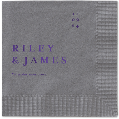 Weathered Wash Napkin, Purple, Pewter, purple