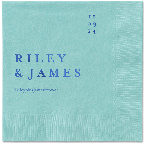 Weathered Wash Napkin, Blue, Aqua, royal