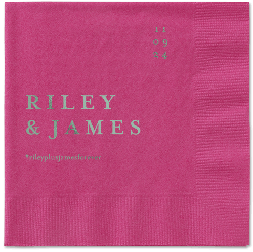 Weathered Wash Napkin, Green, Magenta