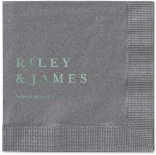Weathered Wash Napkin, Green, Pewter, sage