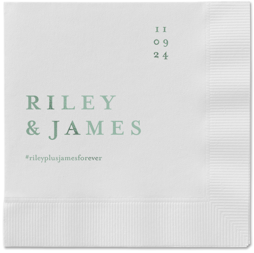 Weathered Wash Napkin, Green, White, sage