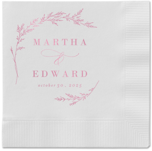 Spectacular Spruce Napkin, Pink, White