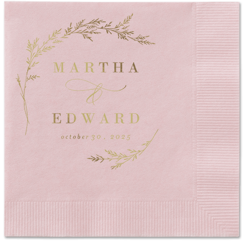 Spectacular Spruce Napkin, Yellow, Blush, gold