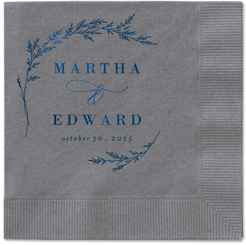 Spectacular Spruce Napkin, Blue, Pewter, midnight