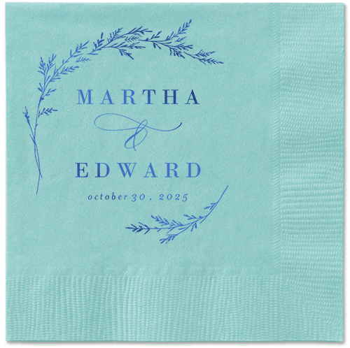 Spectacular Spruce Napkin, Blue, Aqua, royal